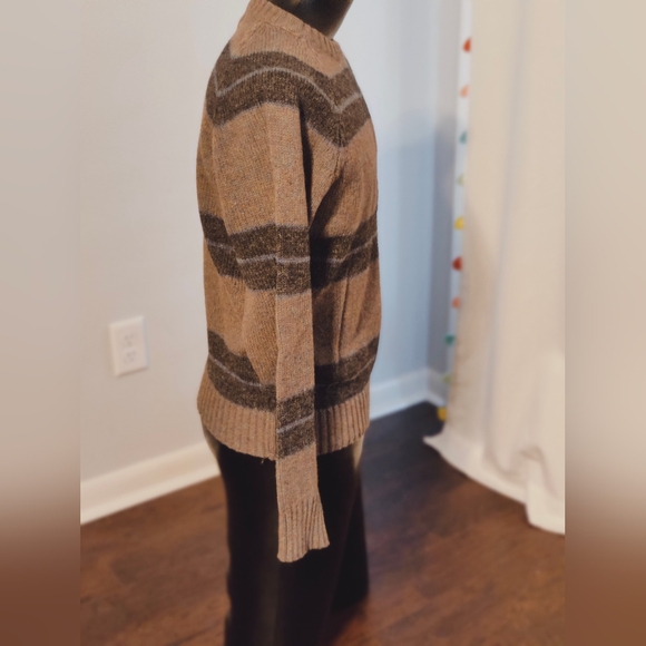 Ski sweater space dyed gray brown vintage 70s holiday Alpine - Picture 4 of 6
